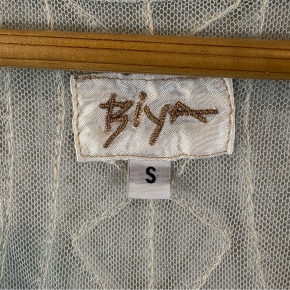 Johnny Was Biya Lace Mesh Maxi Dress Size S Pale Mint Beaded Boho Embroidered - Picture 5 of 12